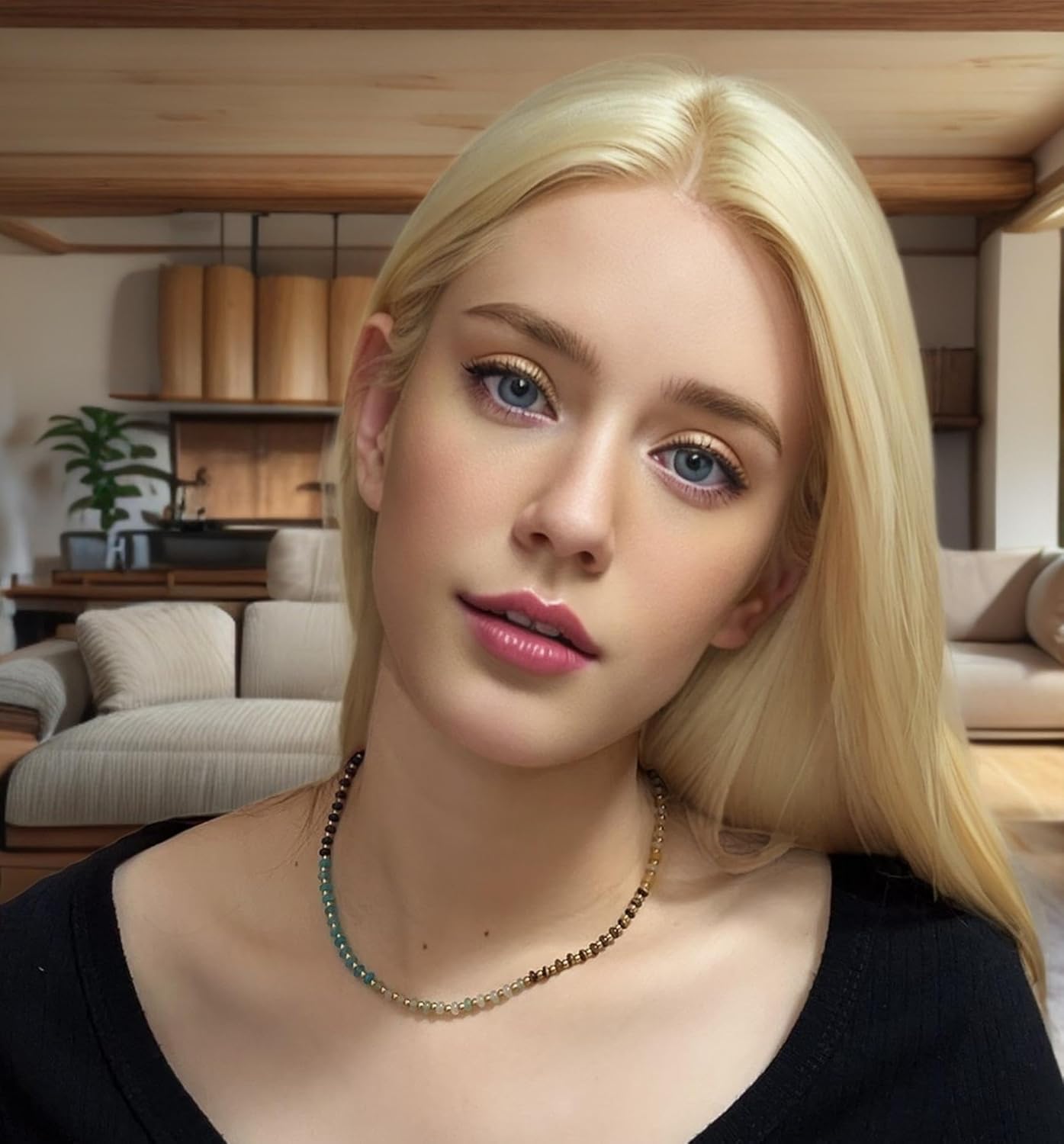 Aleasha Gemstone Beaded Choker Spinel Lapis Lazuli Amethyst Turquoise 14" Necklace for Women Gold Stainless Steel Handmade Strand Boho Jewelry - Image 3