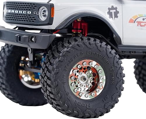 Miniatura 7 de TCRC 4 unidades de 1.0 pulgadas Beadlock ruedas hubs para Axial SCX24 TRX4M FCX24 124 118 RC Crawler piezas de actualización de coche