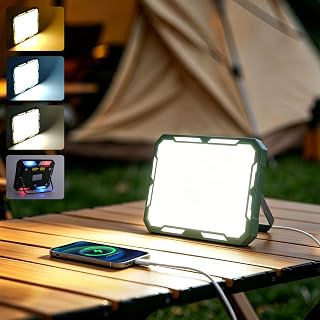 Luces de campamento recargables, linterna de campamento de 1000 lm con magnética, luz de trabajo LED portátil para cortes de energía, 6 modos de luz de emergencia, luces de tienda de campaña