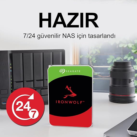 Seagate IronWolf, 4TB, NAS Internal Hard Disk HDD — CMR 3.5 Inch, SATA 6 Gb/s, 5400 Rpm/Minute, 64 MB Cache, for RAID Networked Storage, Rescue Services (ST4000VN006)