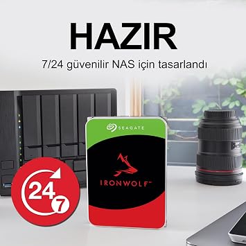 Seagate IronWolf, 4TB, NAS Internal Hard Disk HDD — CMR 3.5 Inch, SATA 6 Gb/s, 5400 Rpm/Minute, 64 MB Cache, for RAID Networked Storage, Rescue Services (ST4000VN006)