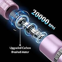 Vista 3 de Feebeezod Electric Nail File, Nail Drills for Acrylic Nails Professional Gel Nail Kit Portable Efile Nail Drill with LED Display, Nail Drill Machine