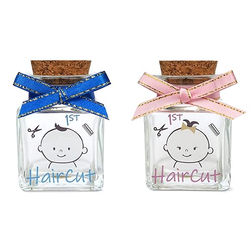 Tarro de recuerdo First Curl, soporte de recuerdo para el primer corte de pelo, para niño y niña