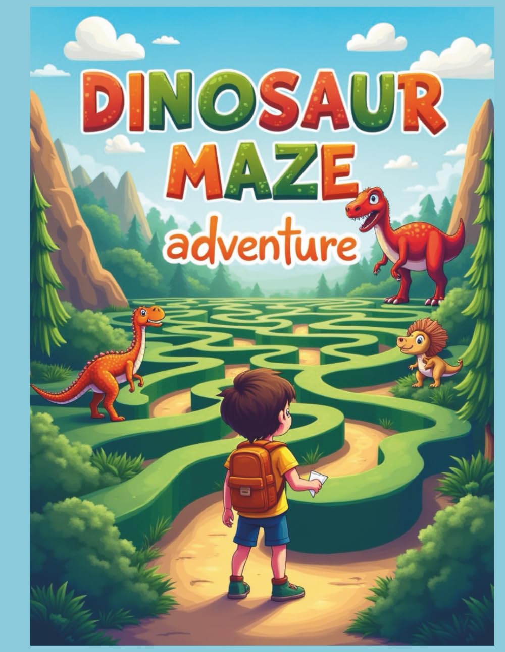 Dinosaur Maze Adventure for Kids: Fun Dino Mazes with Easy, Medium & Challenging Levels + Bonus Coloring Pages!