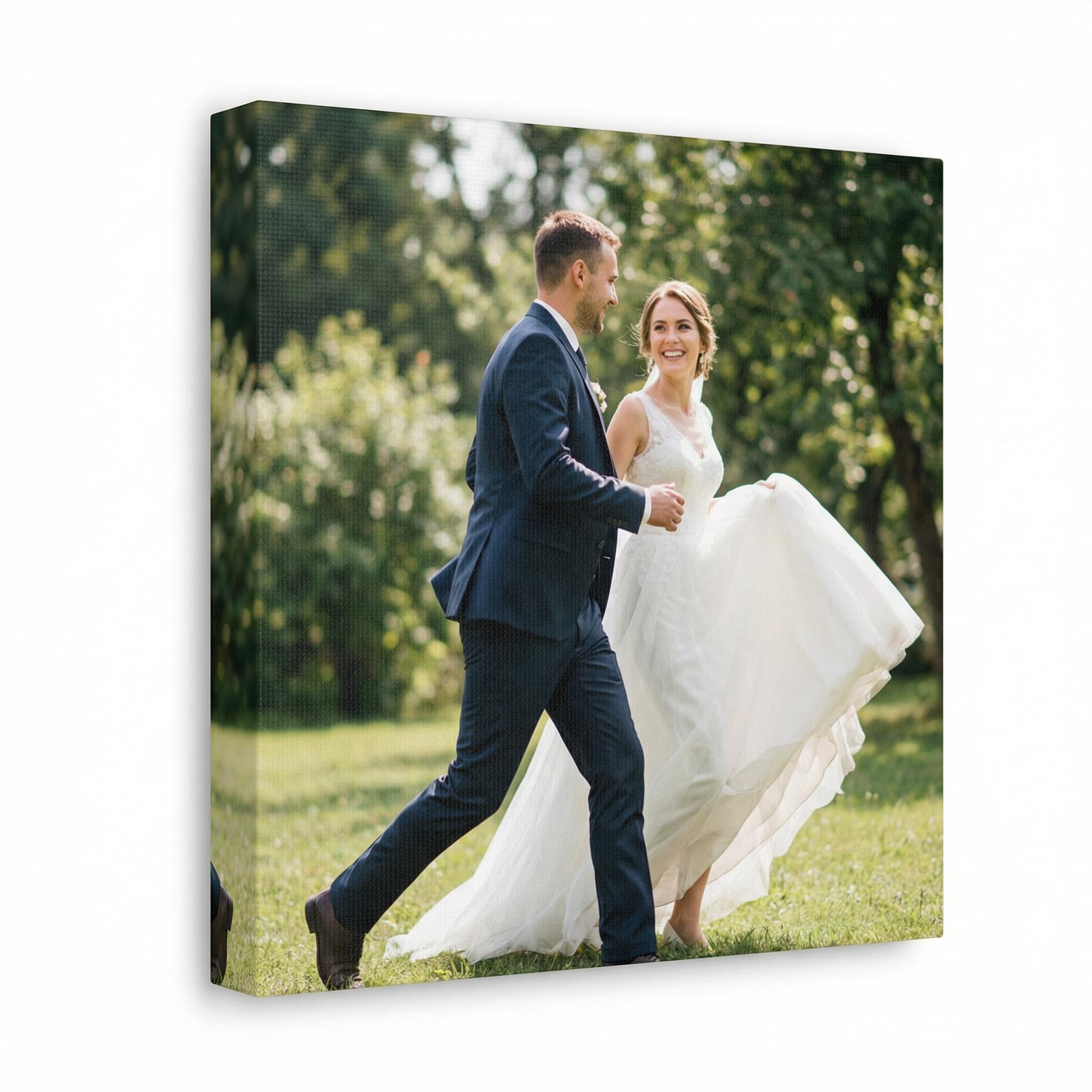 TWING Custom Canvas Prints - 16x16 Inches, Upload Your Photos into Framed Wall Art, Personalized Digitally Printed To Canvas, Perfect for Home Decor College Gifts Keepsakes Family Pets (Made in USA)