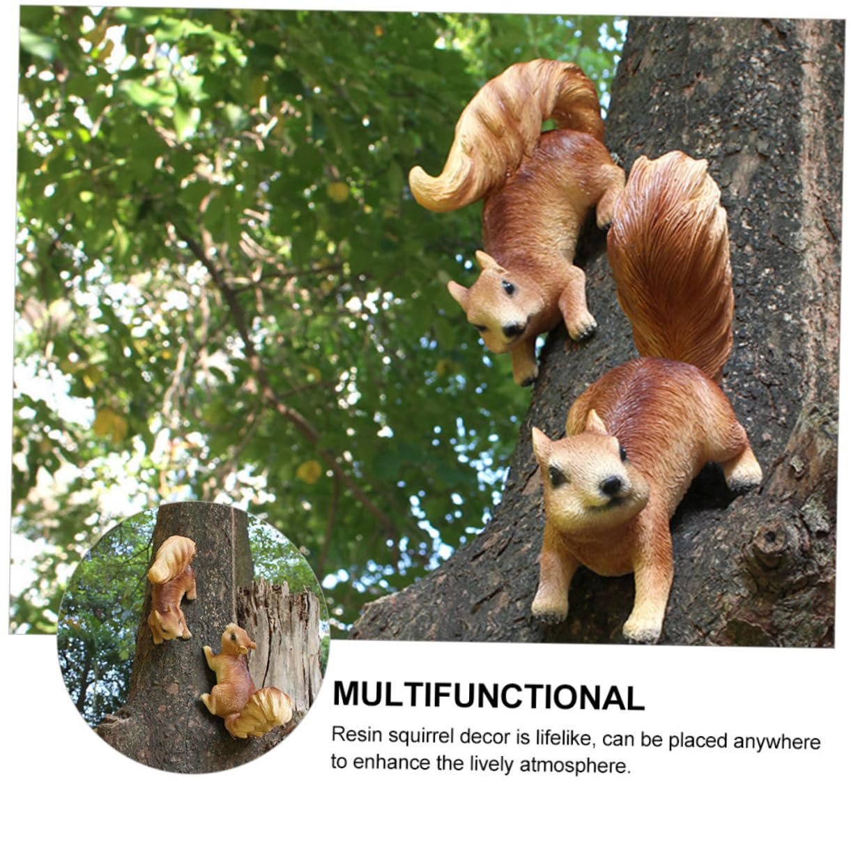 Kunstharz Eichhörnchen Tierfigur für Gartenlandschaftsdekoration