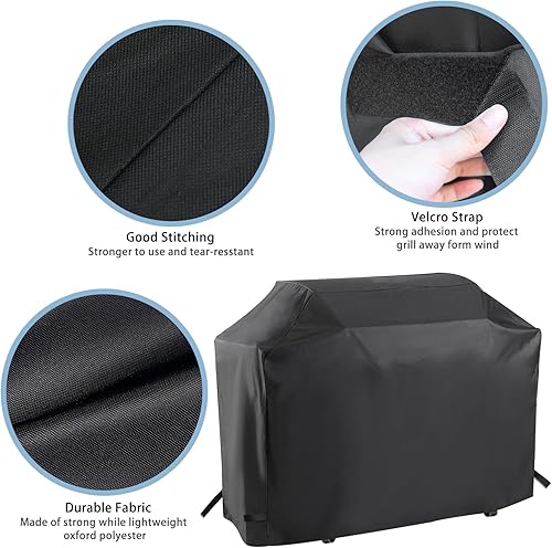 Vista 16 de Funda para parrilla Monument Grills Mesa 400M y Mesa 300, 53 pulgadas para 35000, 36000, resistente e impermeable, cubierta de barbacoa al aire libre