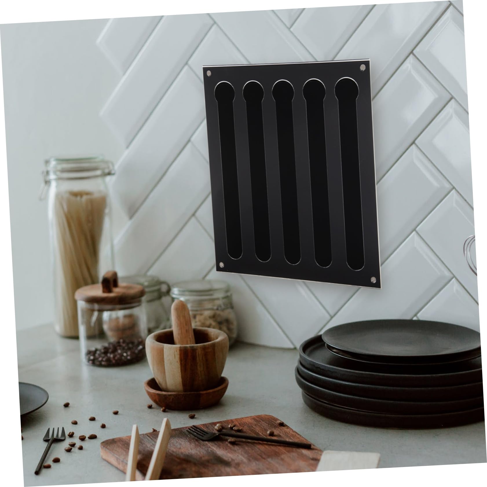Portacápsulas de Acrílico para Cafetería Soporte de Pared, Organizador de Cápsulas de Café para Cocina y Oficina