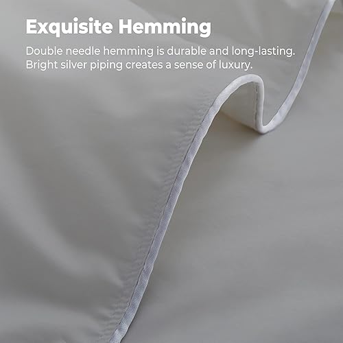 Miniatura 5 de Peace nest Edredón de plumón California King relleno de plumas de ganso, edredón ligero y suave tamaño California King, edredón de lujo para todas