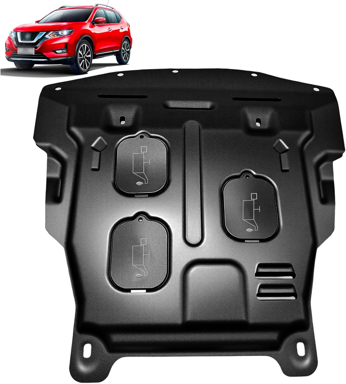 Front Engine Splash Shield Fit for 2014-2020 Nissan Rogue Engine Case Guards Suitable for Nissan Rogue Under Engine Cover Mud Flaps Directly Replace Original