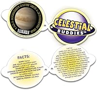 Vista 5 de Celestial Buddies Venus Buddy 10" Soft Stuffed Plush, Embroidered Features, Fun Planet Facts Tag for Kids – STEM Learning, Educational Gift