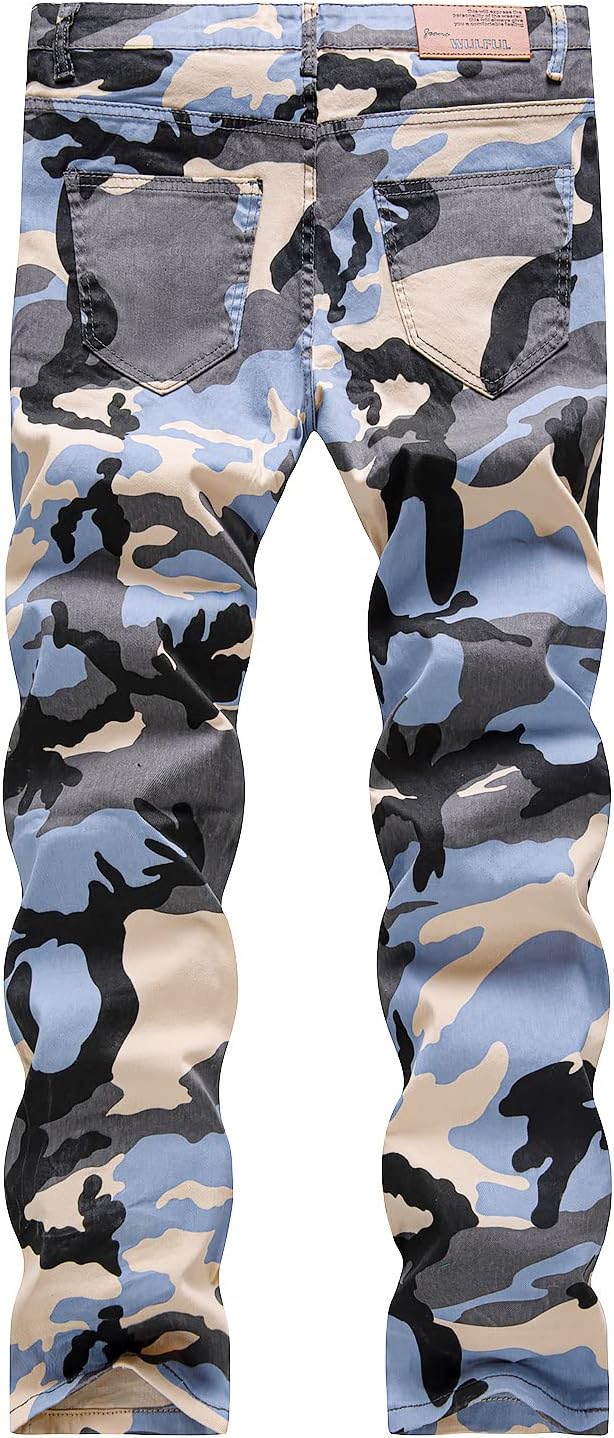 WULFUL Men's Slim Fit Skinny Stretch Comfy Jeans Denim Pants - Image 2