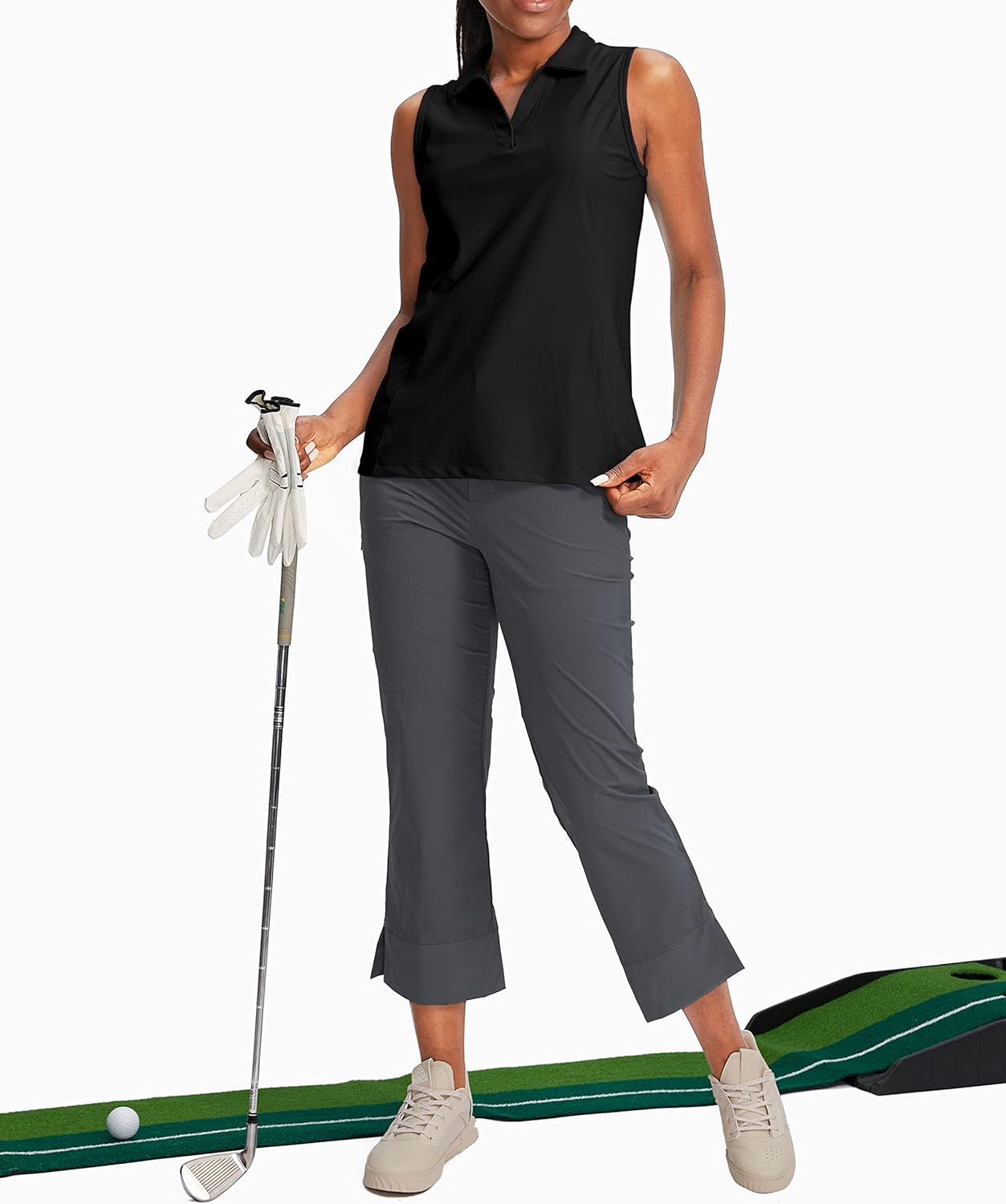 G Gradual Women's Sleeveless Golf Polo Shirts - Image 5