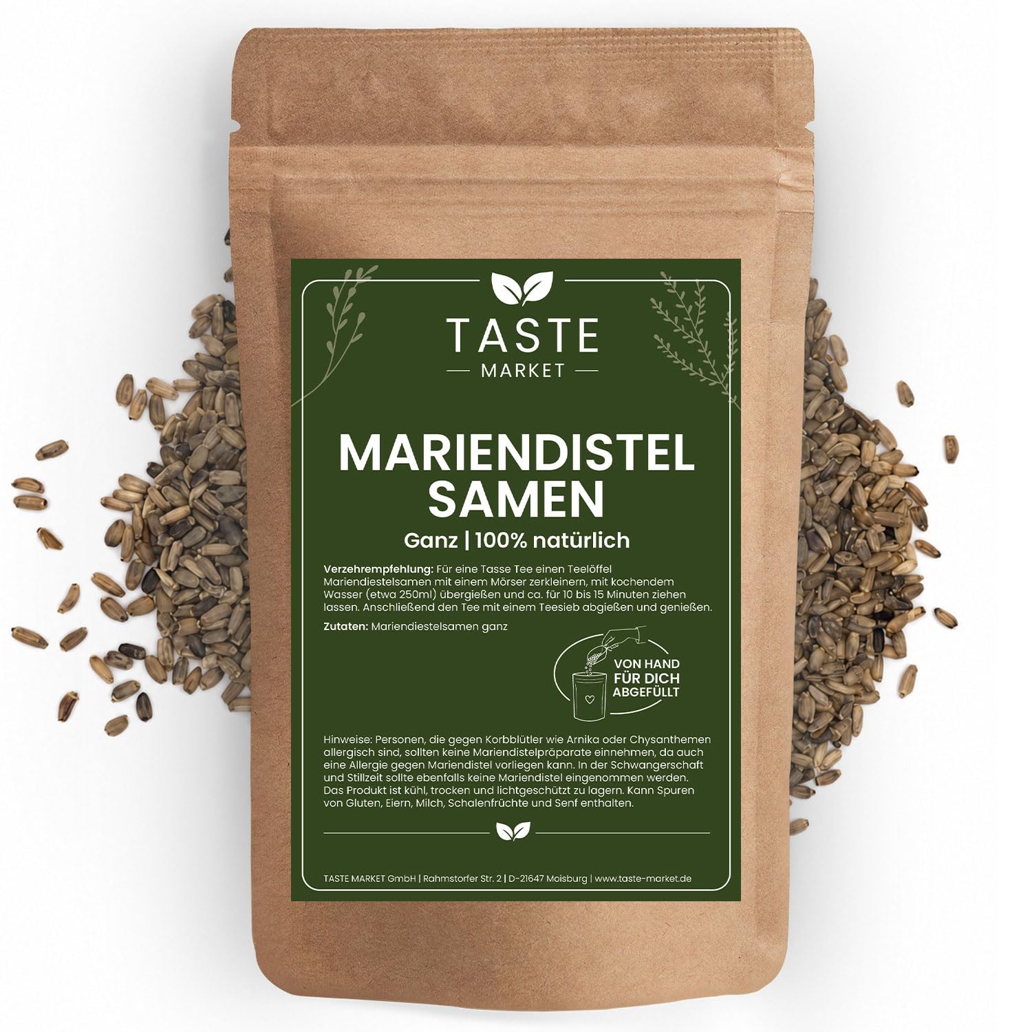 5 kg Mariendistelsamen ganz – Mariendistel – Tee – Smoothie