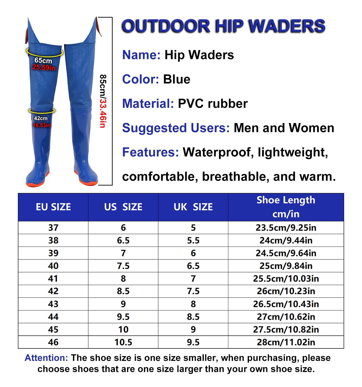 Vadeadores Vadeadores De Cadera para Hombres Y Mujeres, Vadeadores Impermeables para Pesca con Mosca, Botas para Vadear con Suela con Tacos