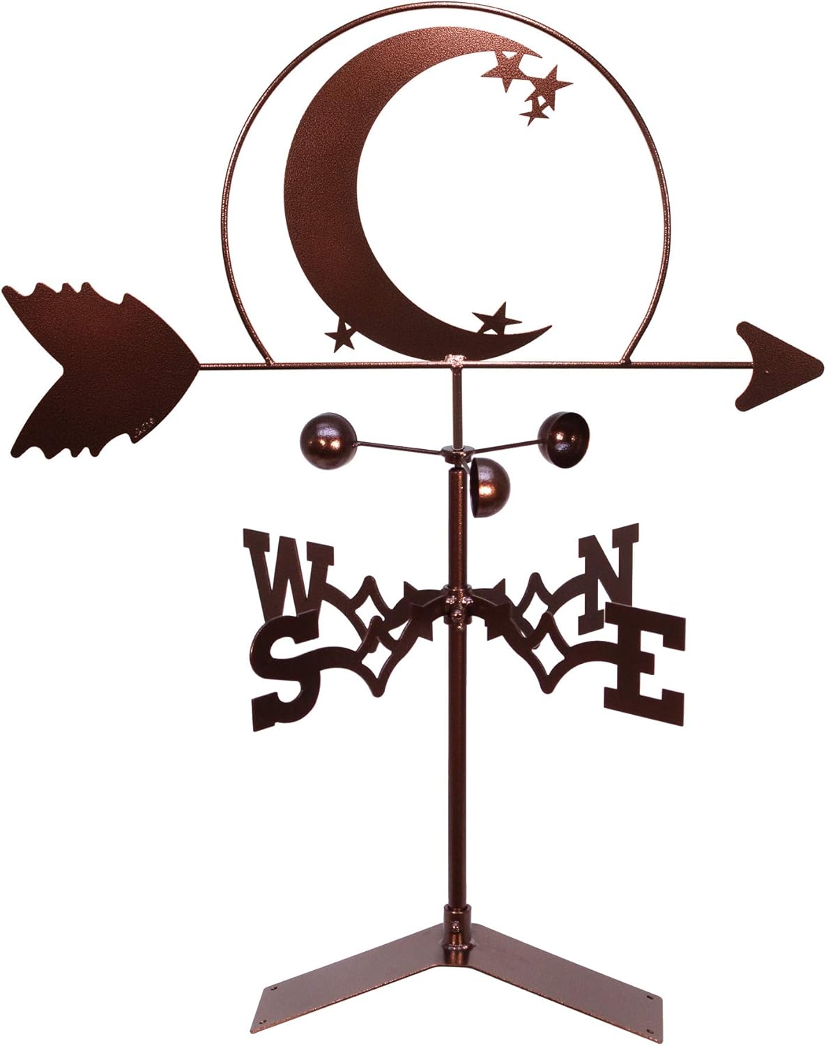 SWEN Products Crescent Moon and Star Weathervane (Roof Mount Included)