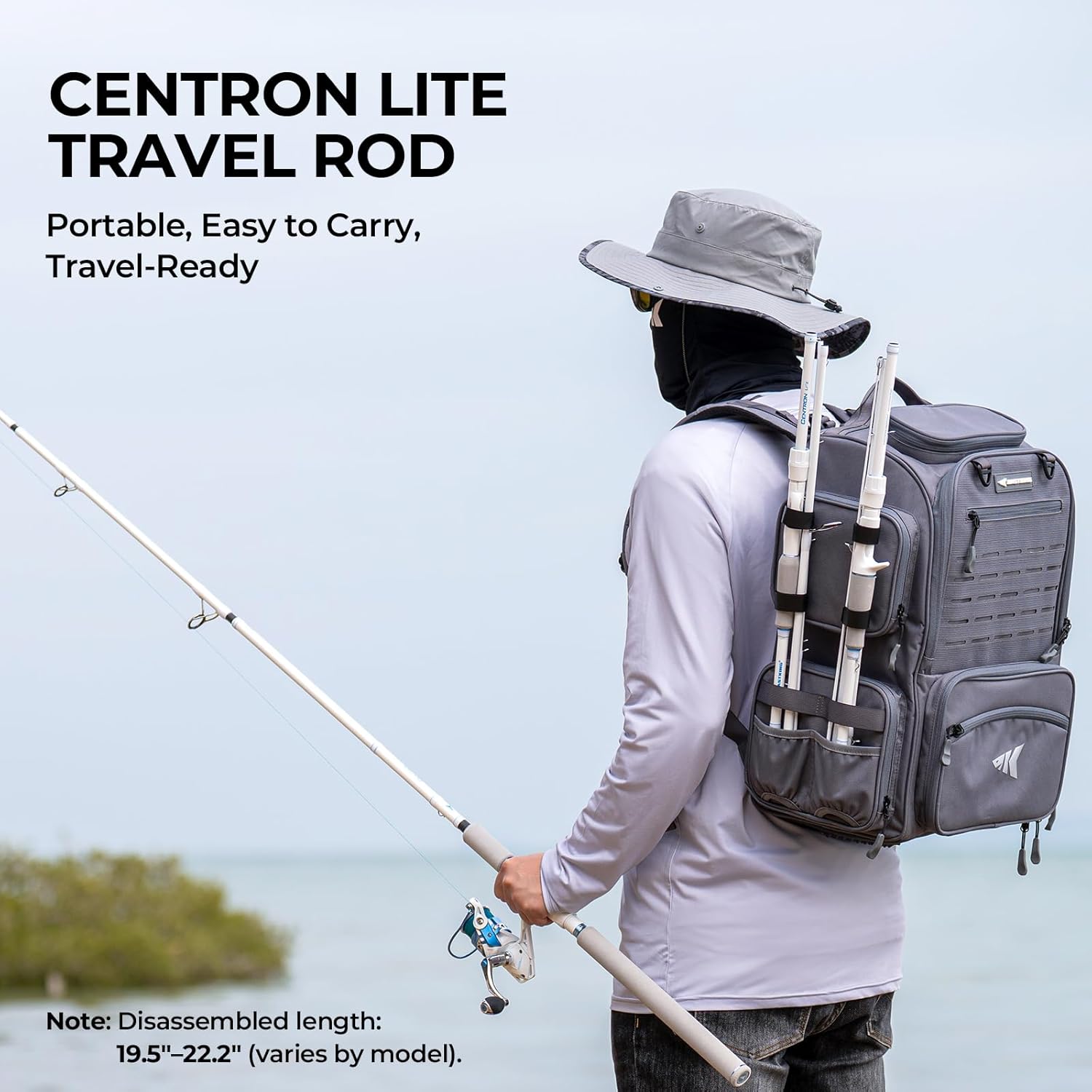 KastKing Centron Lite Travel Fishing Rods, Portable 4/5 Piece Spinning & Casting Rods, Extra Twin-Tip, IM6 Graphite Blanks, Stainless Steel Guides W/Ceramic Rings, Split or Full Rear EVA Handle