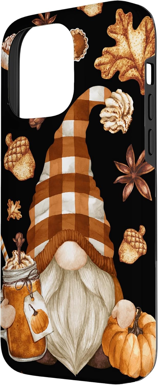 Cute Thanksgiving Pattern For Autum Gnome Love Pumpkin Spice Case for iPhone 14 Pro Max