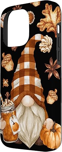 Miniatura 2 de iPhone 14 Pro Max lindo patrón de Acción de Gracias para Autum Gnomo Love Pumpkin Spice Case