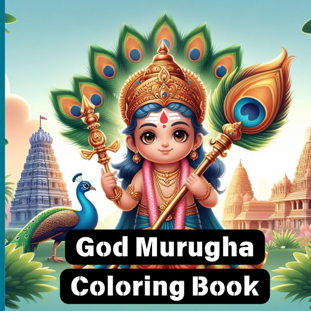 god murugha coloring book for teens: tamil god murugan coloring book for teens ages 10-15 Paperback – 20 May 2024