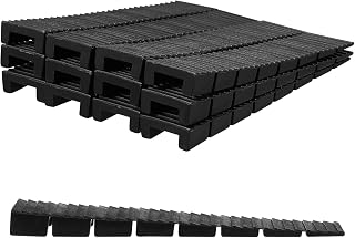 TEHAUX Furniture Pads, Furniture Levelers Plastic Shims Black Toilet Shims Multi-Function Composite Shims for Leveling Doors Tables Chairs Closets Windows (20pcs, Black)