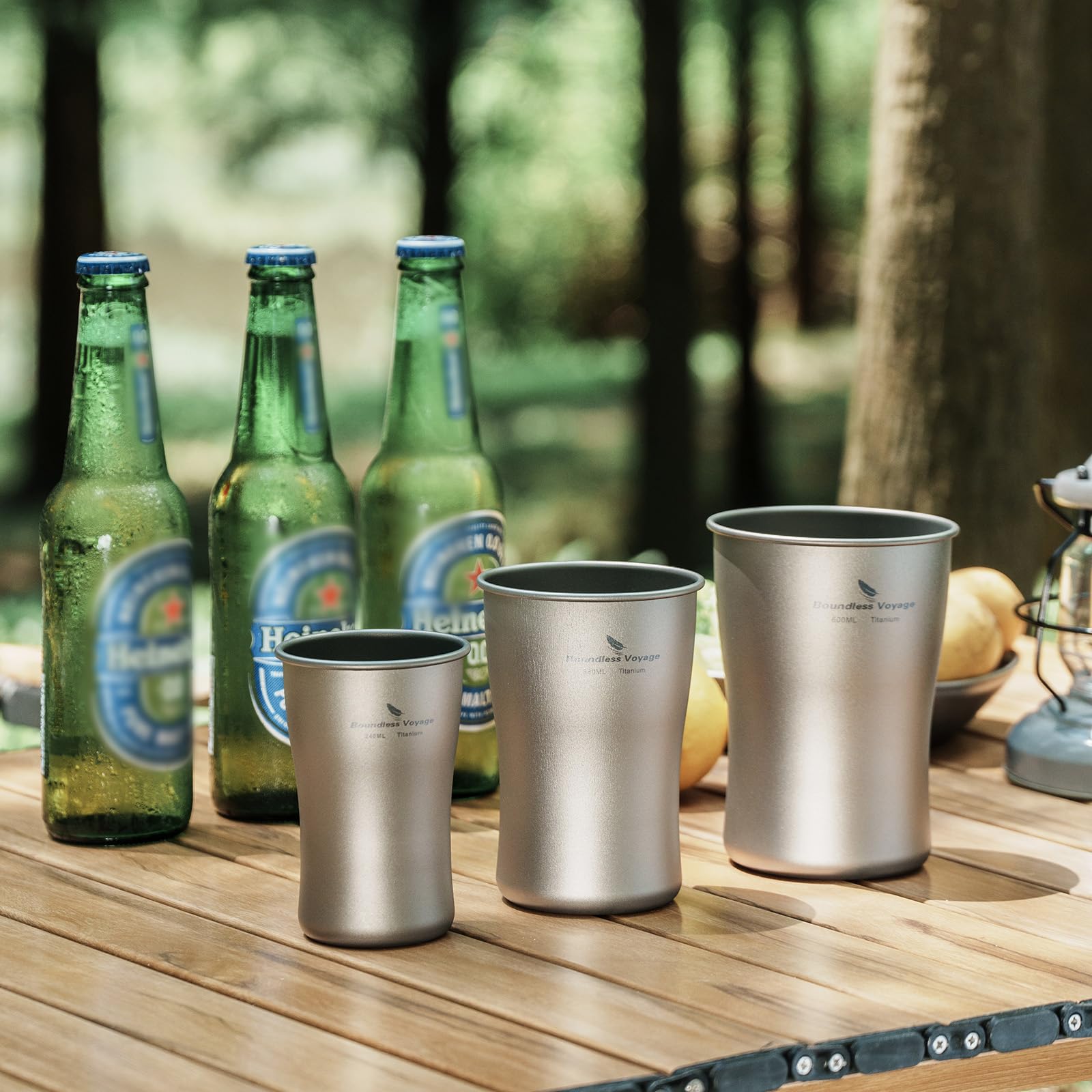iBasingo Ti3041D Titanium mok van 1100 ml, voor camping, hangpot met deksel, klapgreep, voor buiten, ultralichte koffie-, waterbeker voor picknick, kookgerei voor dagelijks gebruik en rugzakreizen