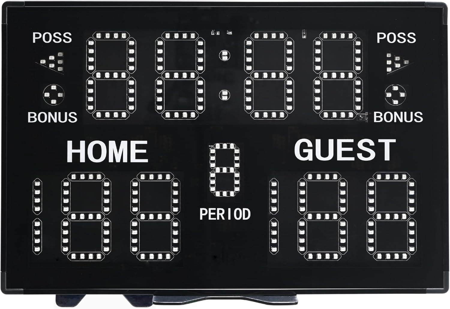 Basketball Scoreboard, Professional Digital Scoreboard with Remote, Portable Tabletop/Wall Mount Electronic Scoreboard Timer Clock with Buzzer for Volleyball Football Outdoor Baseball Tennis
