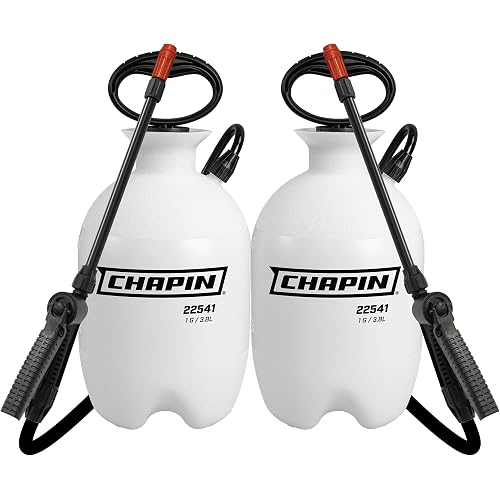 Chapin 22541 Pump Sprayer, 1‑Gallon, Foaming, Lawn & Garden, Translucent Poly Tank, Adjustable Nozzles, Anti‑Clog Filter, 12" Wand, 34" Reinforced Hose for Weed, Pest, Fertilizer Applications, 2 Pack