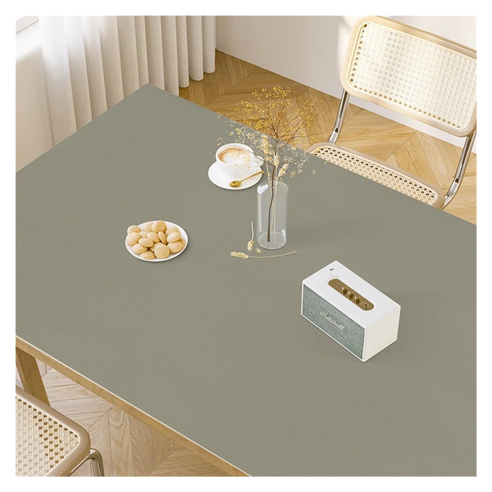 XIUsheUA tablecloth Solid Color Table Mat Kitchen Oil-proof Tablecloth Anti-scalding PVC Leather Placemat Countertop Protection Pad(GU996-ZD,80x160cm)