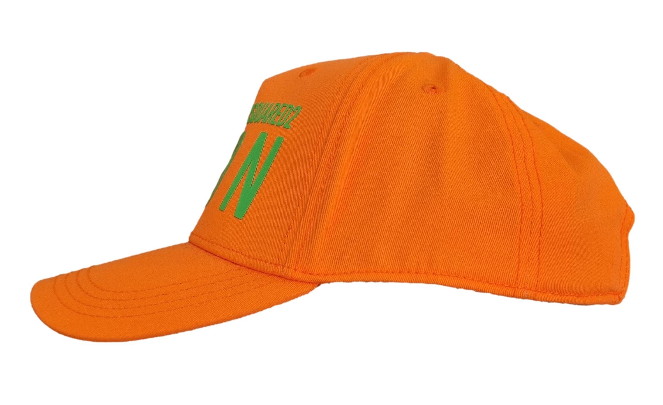 DSQUARED2 Junior Cappello Berretto Baseball Uomo D2F222U tg.3 Arancione-Verde
