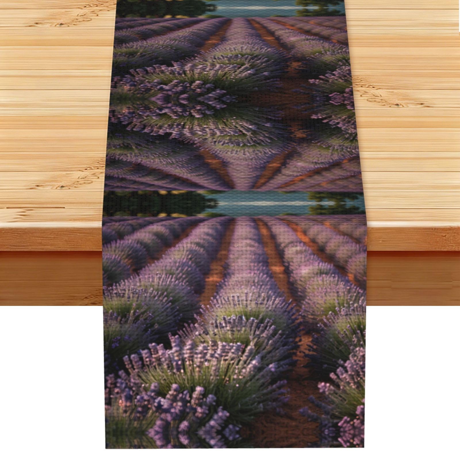 lavender is fields Linen Feel Table Runner Wedding Party Home Decoration