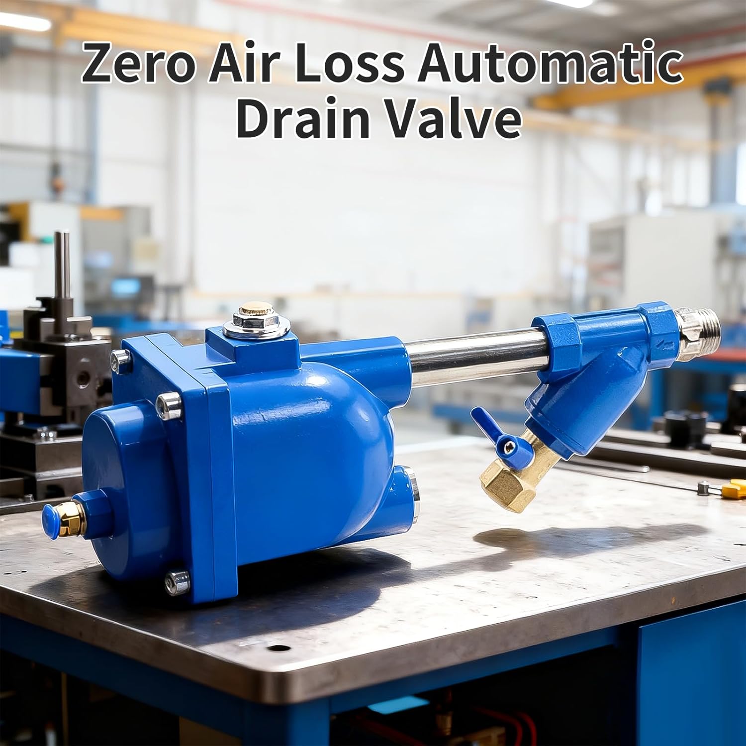 Zero Air Loss Automatic Drain Valve, 1.6mpa Automatic Drainer with Pre-Filter Valve, Automatic Zero Air Loss Condensate Drain, Auto Drain Valve Air Compressor (Basic version)