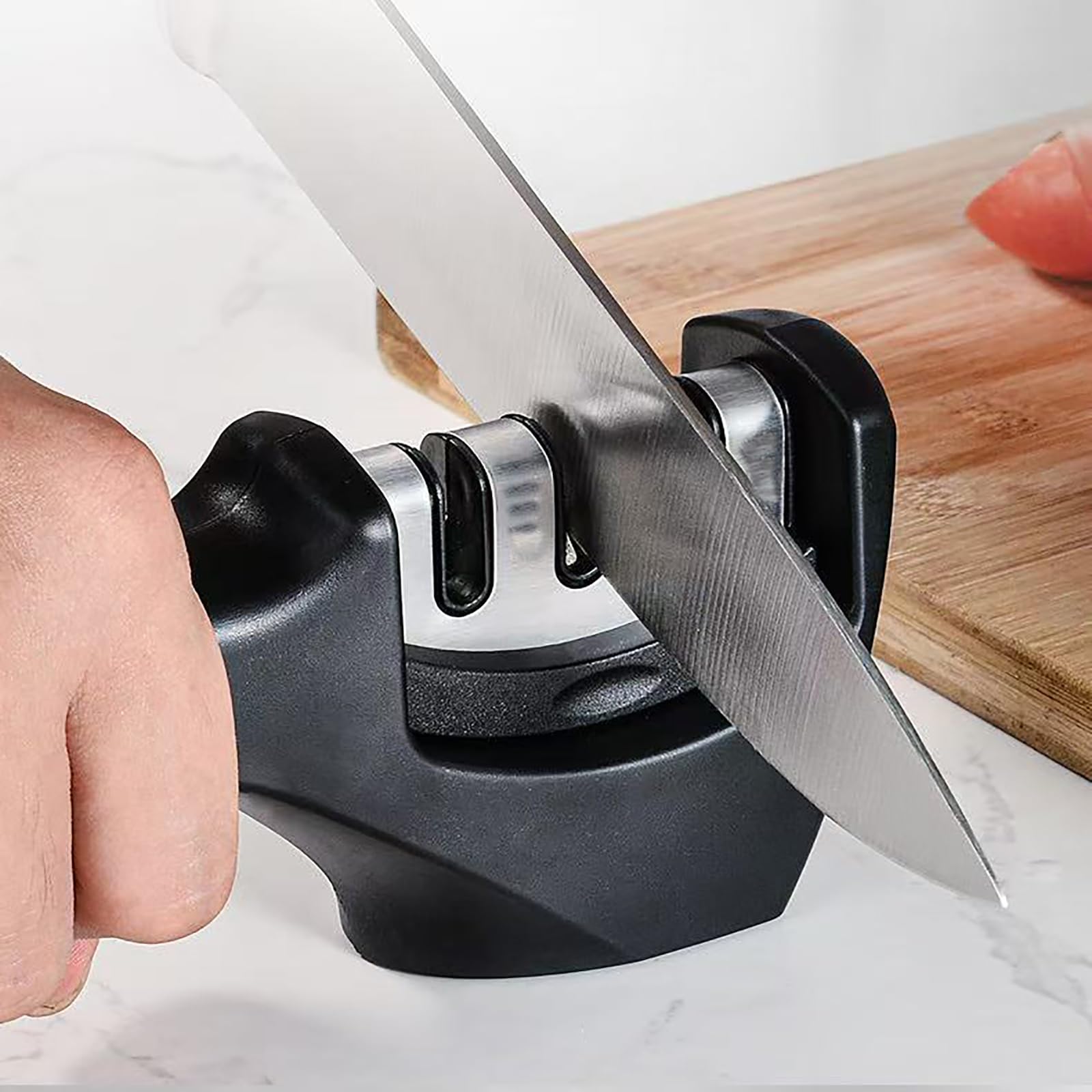 Knife Sharpeners 3-in-1 Kitchen Knife Accessories 3-Stage Knife Sharpener Helps Repair Restore Polish Blades