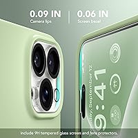 Vista 1453 de GONEZ Funda de silicona para iPhone 15 Pro Max, compatible con Magsafe, protector de cámara + protector de pantalla, forro de microfibra suave Negro