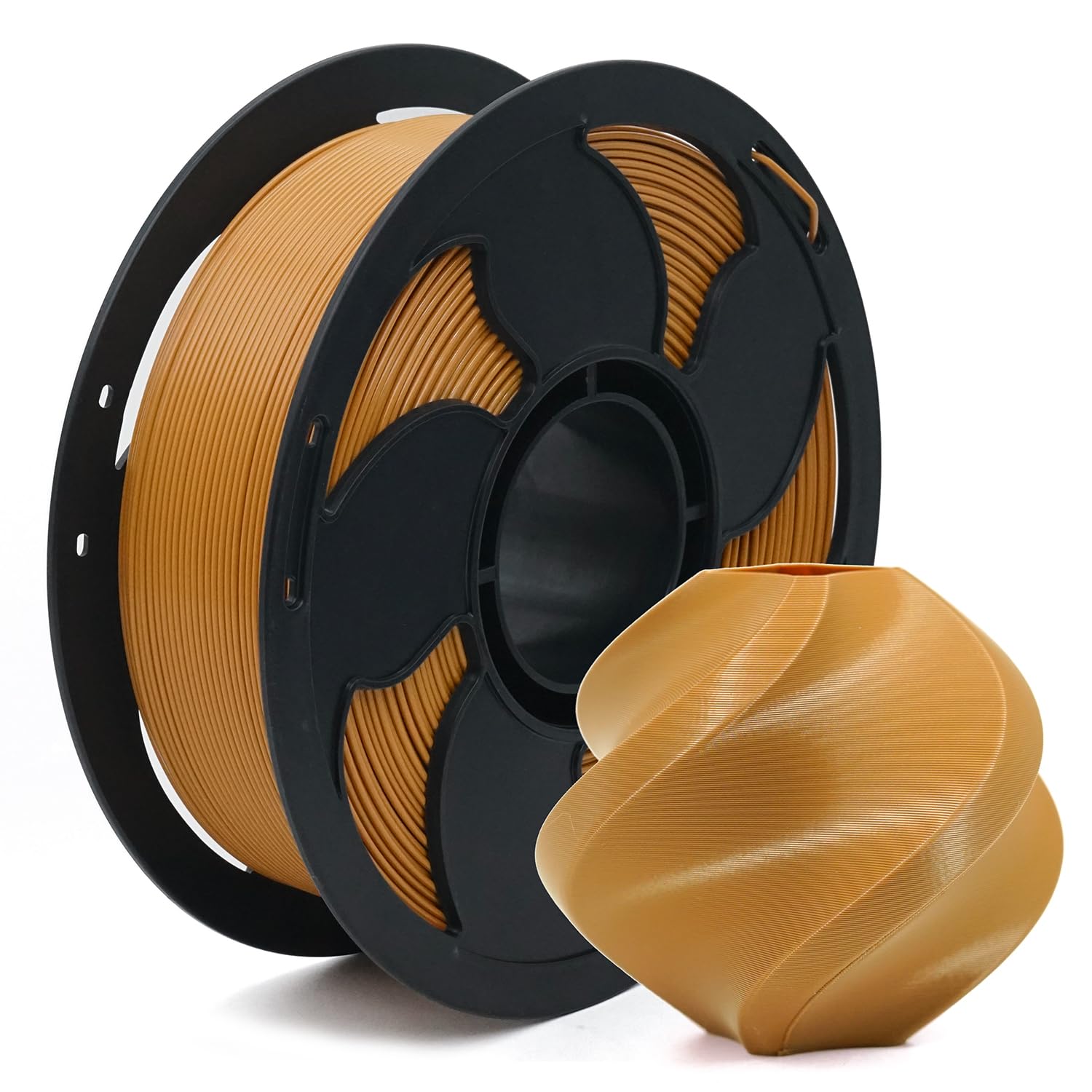 600mm/s 1.75mm Peanut Brown PLA Basic Filament 3D Printer Filament, Wood Like 3D Printing PLA Filament 1kg (2.2lbs) Spool Fit Most FDM Printer AMS