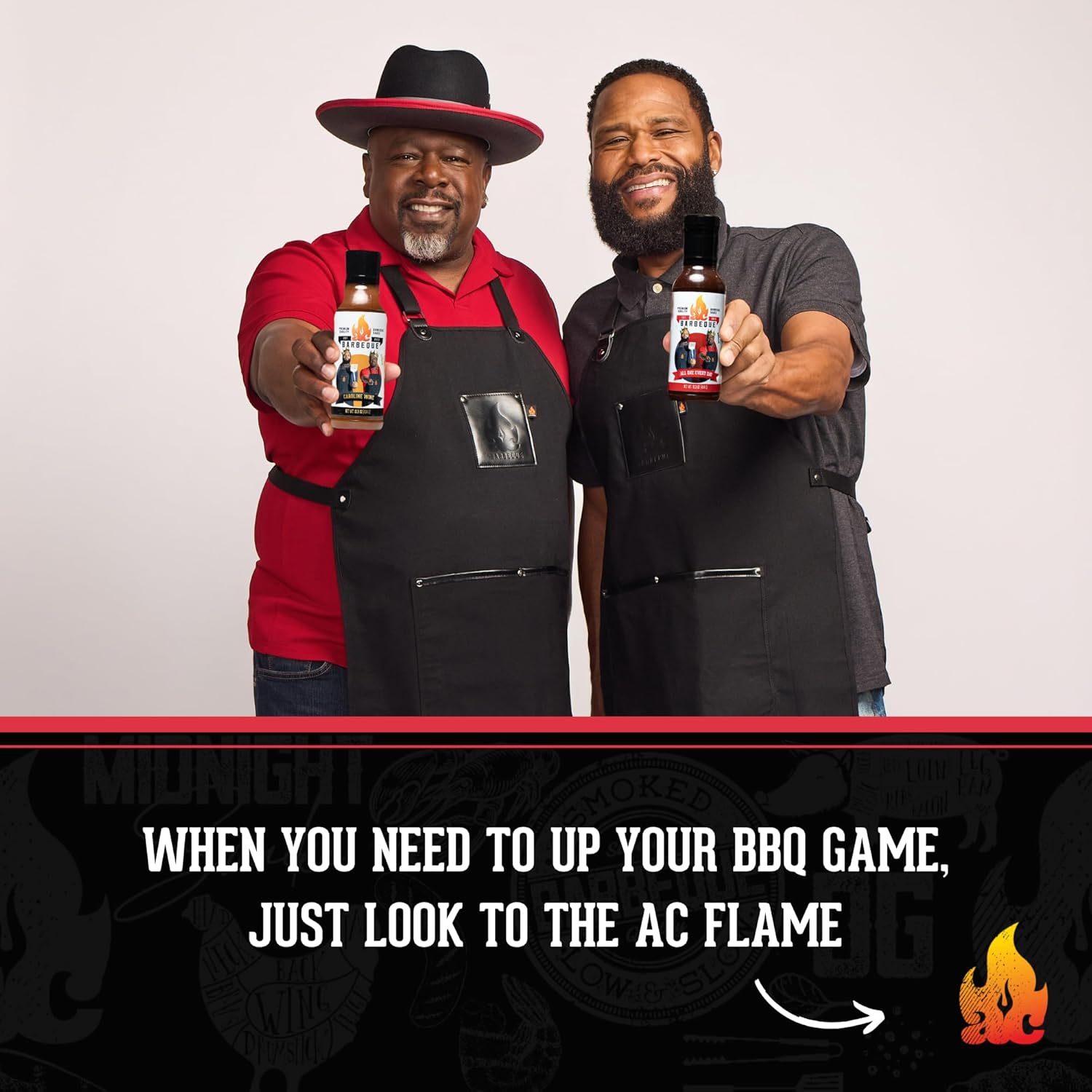 AC BARBEQUE SAUCE DUO - 2-pack with All Day, Every Day and Caroline Wine BBQ Sauce for Pulled Pork, Chicken, Veggies, Burgers, and More, No MSG, 2 x 15.3oz Bottles