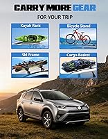 Vista 5 de FengYu Barras Transversales de Techo Compatibles con Toyota RAV4 2013-2018 con Rieles Laterales, Barras Transversales de Aluminio, Portaequipajes