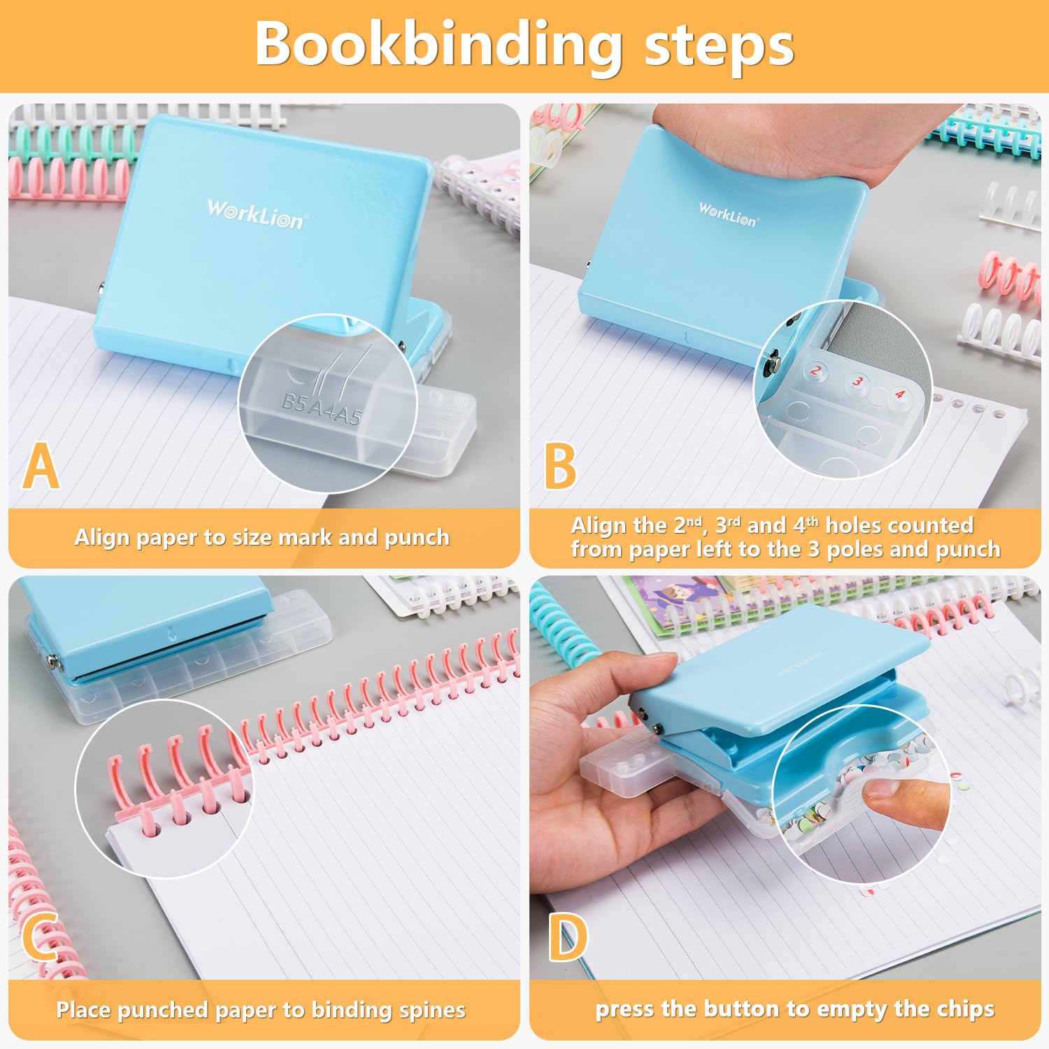 Lot De 10 Dossiers A4 Transparents à Reliure Coulissante - Pochette Plastique Pour Rapports, École, Bureau