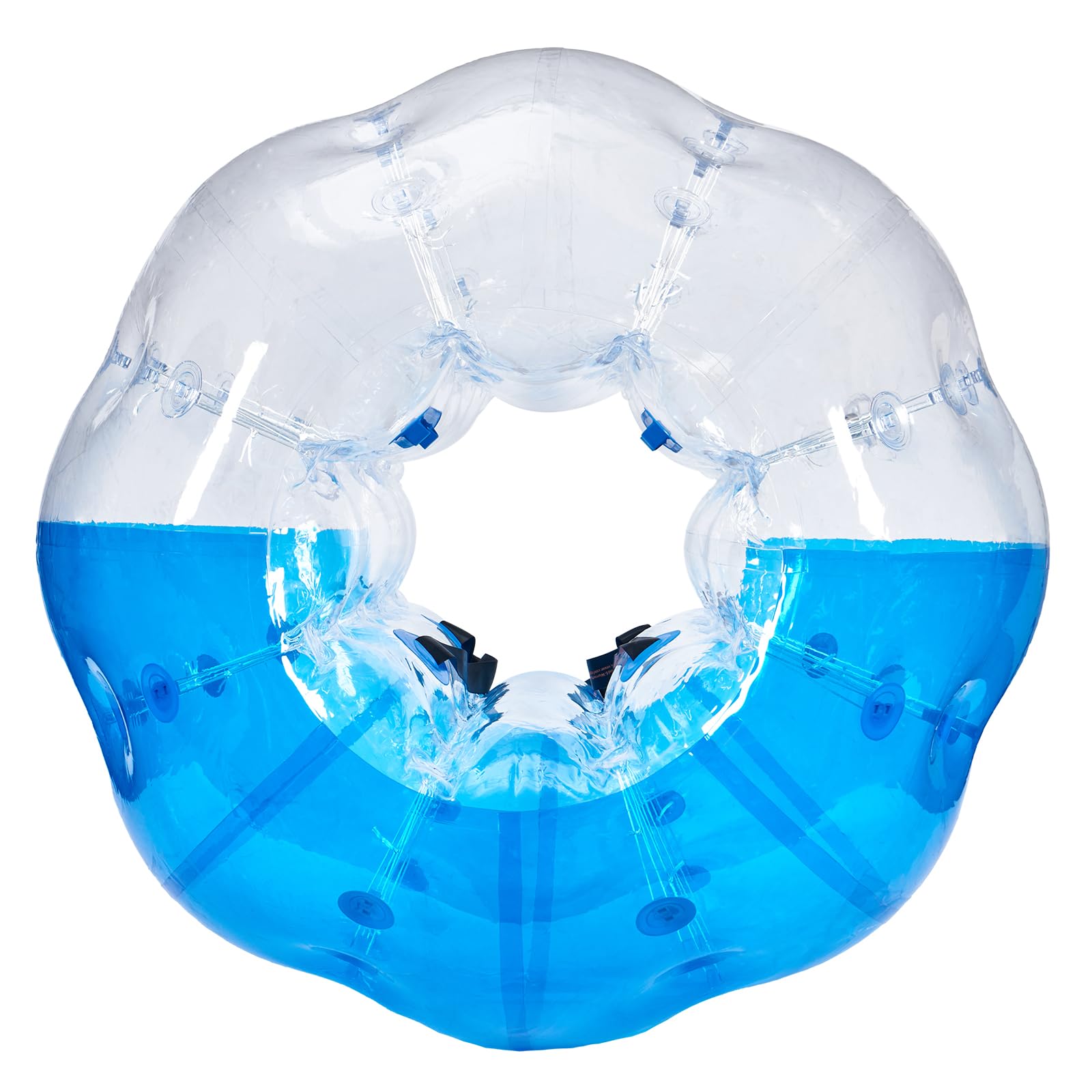 VEVOR Bulle Gonflable de 1,5 m, Balle Pare Chocs à Bulles en PVC pour Hamster Humain 0,8 mm d'Épaisseur pour Adolescents et Adultes Jeux d'Équipe en Plein Air Jouets Pare-Chocs Bleu et Transparent