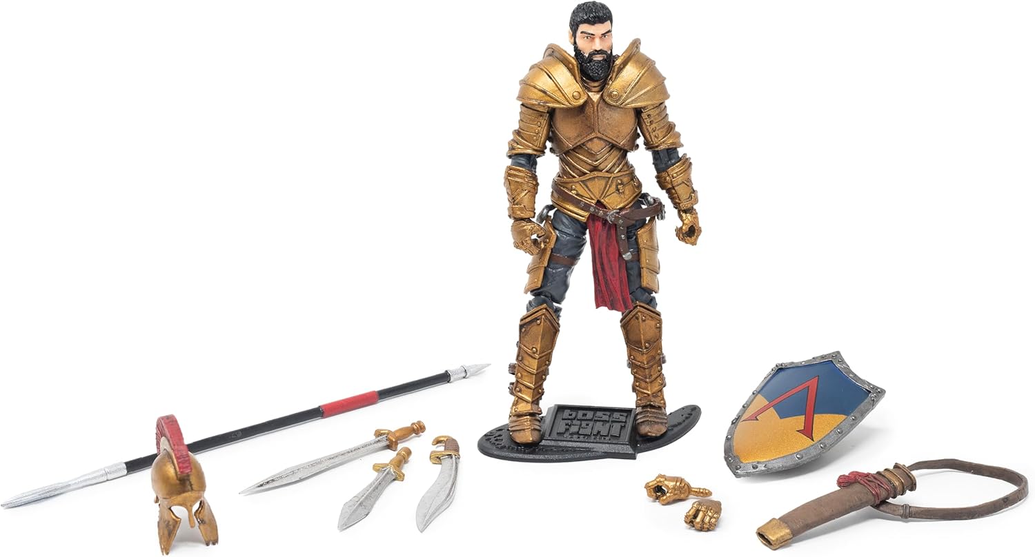 Boss Fight Studio Vitruvian H.A.C.K.S. Fantasy Series - Leonidas V3 Action Figure - Highly Articulated Collectible and Customizable Figurine with Interchangeable Parts and Accessories - 1:18 Scale
