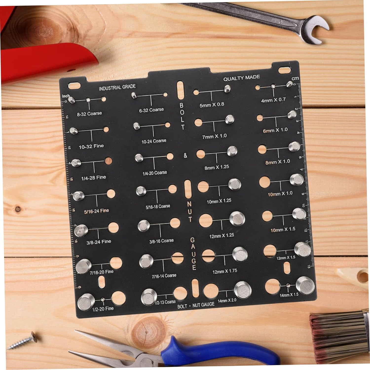 ABOOFAN Bolt and Nut Thread Checker Tool Precision Thread Gauge for Accurate Measurements and Stylish Design for Various Projects Easy to Use