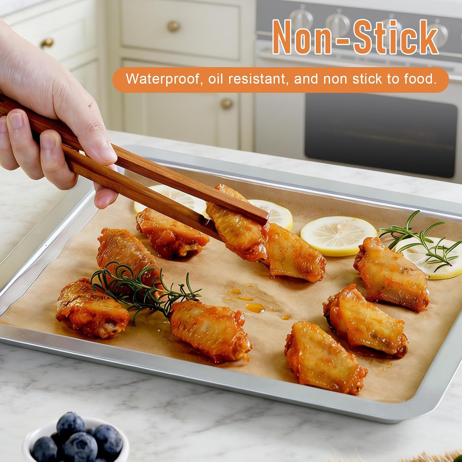 Parchment Paper Sheets 500 Pcs 12x16 Inch Heavy Duty Pre-Cut Unbleached Baking Paper for Half Sheet Pans Non-Stick & No-Leak for Oven, Air Fryer, Microwave