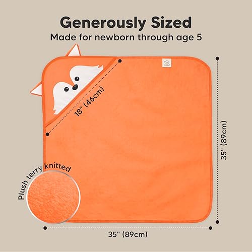 Miniatura 4 de KeaBabies Toalla de bebé con capucha para recién nacido, viscosa derivada de bambú, toallas de baño grandes con capucha para niños, niñas, niños