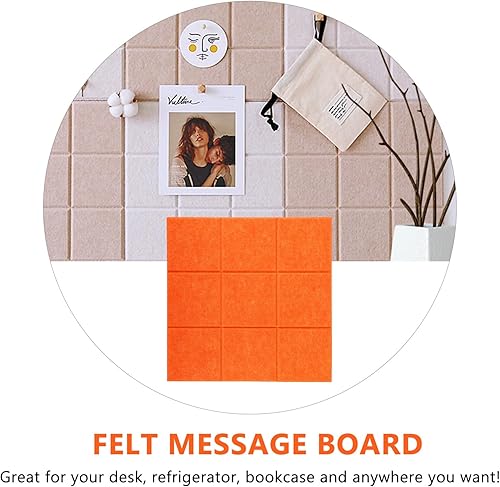 Miniatura 3 de iplusmile 6 tablones de anuncios de fieltro para pared, 11.8 x 11.8 pulgadas, tableros de anuncios autoadhesivos, azulejos de fieltro para