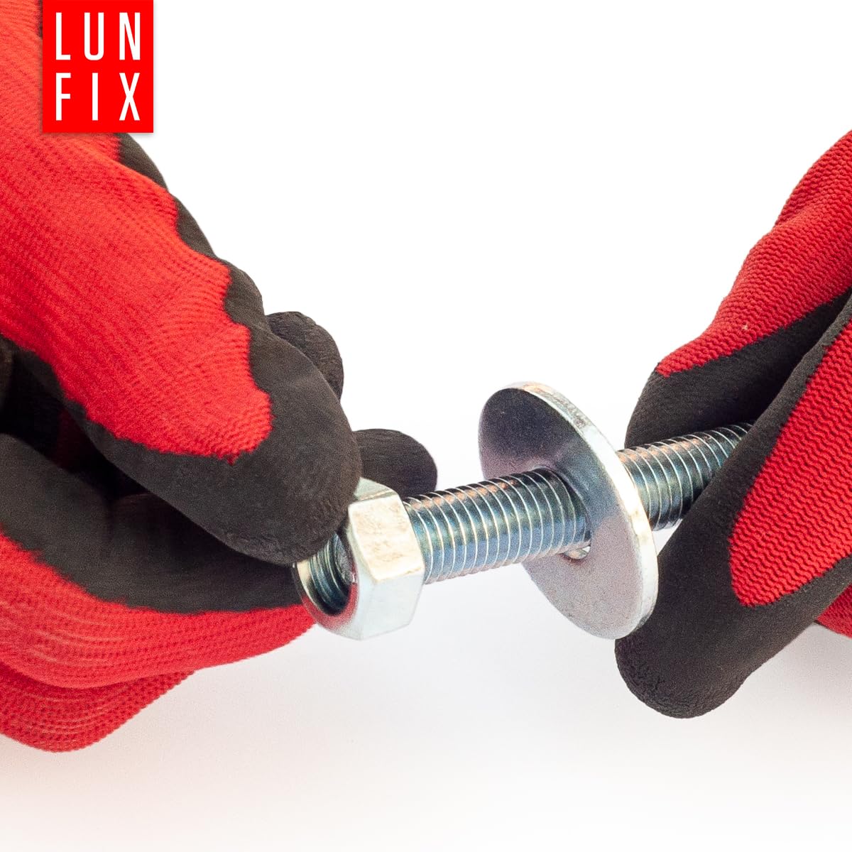 Dado Esagonale M10 DIN 934, Resistenza 8, 1 Kg (ca. 100 pezzi), Acciaio Zincato Galvanizzato, Dado Filettato per Viti, Barre Filettate e Bulloni Metrici, Uso Professionale e Fai da Te, Lun Fix