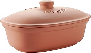 Romertopf Asparagus Pot Clay Roaster for Asparagus and Vegetables Ceramic Roasting Dish 30 cm