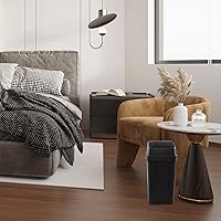 Vista 6 de Bote de basura de 2 galones, bote de basura pequeño con tapa giratoria, color negro