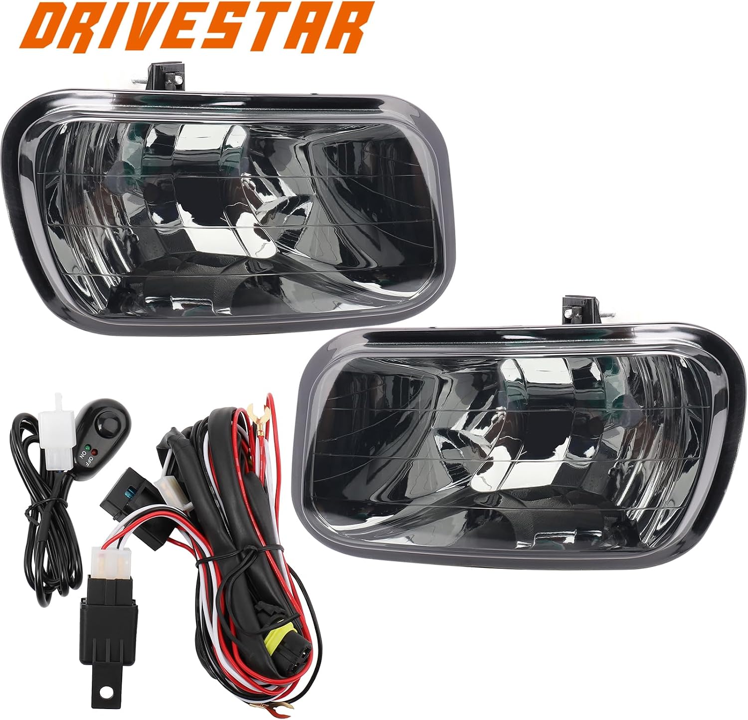 Pair Fog Lights Bumper Fog Lamp Smoked Lens w/Bulbs, fit 2009 2010 for Dodge Ram 1500/2010 Ram 2500 3500, 2011 2012 for Ram 1500, 2011-2018 for Ram 2500/3500, 68054374AC 55372735AA