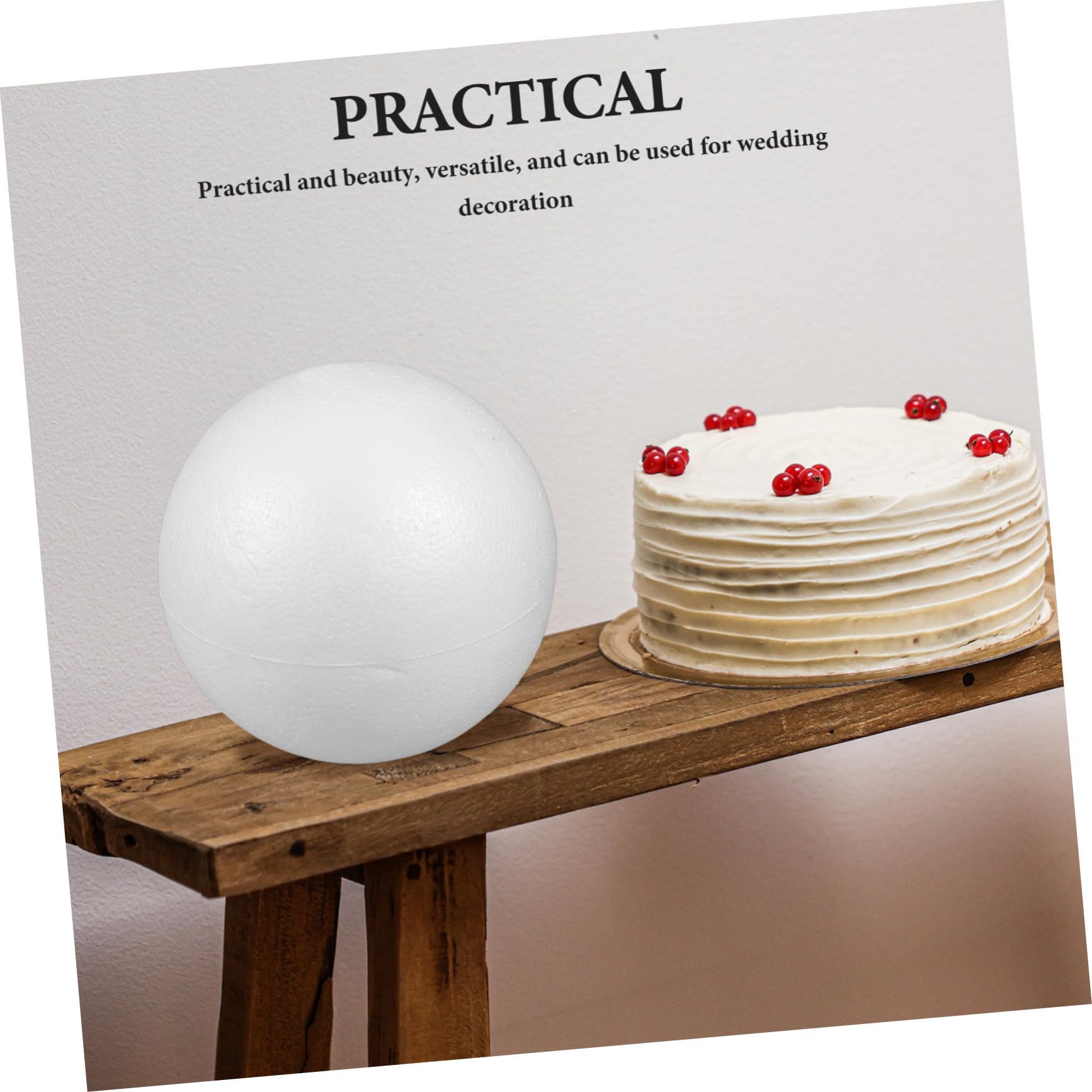 Modelo De Pastel Falso De Reutilizable Forma De Bola Para Práctica De Decoración De Tartas Para Bodas y Diy