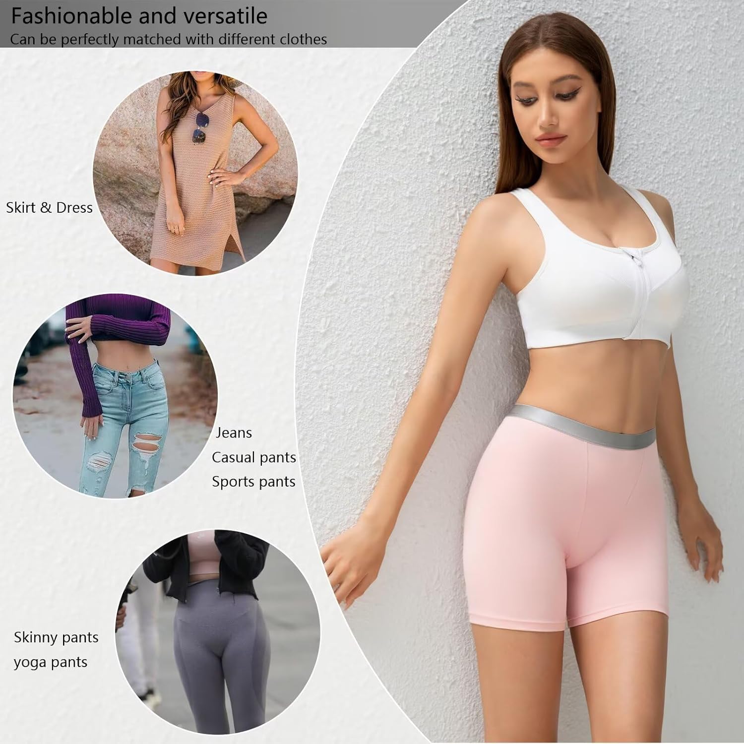 moonlight elves Womens Boxer Briefs Panties, Cotton Comfortable Boy Shorts Underwear, Boxers Underwear For Ladies 4 Pack - Image 5